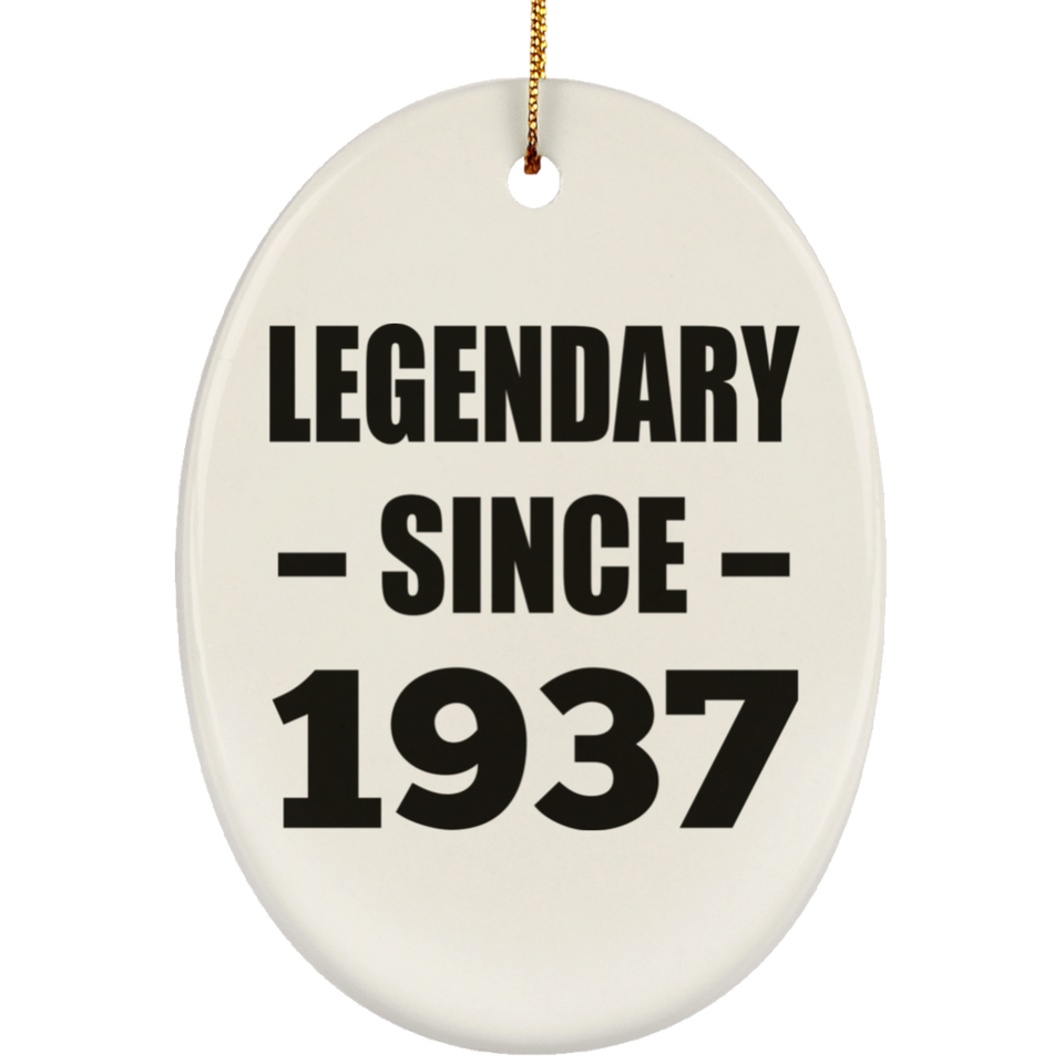 87th Birthday Legendary Since 1937 - Oval Ornament