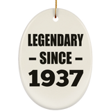 87th Birthday Legendary Since 1937 - Oval Ornament
