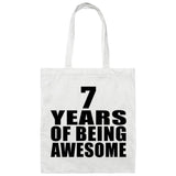 7th Birthday 7 Years Of Being Awesome - Tote Bag White