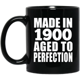 124th Birthday Made In 1900 Aged To Perfection - 11oz Coffee Mug Black