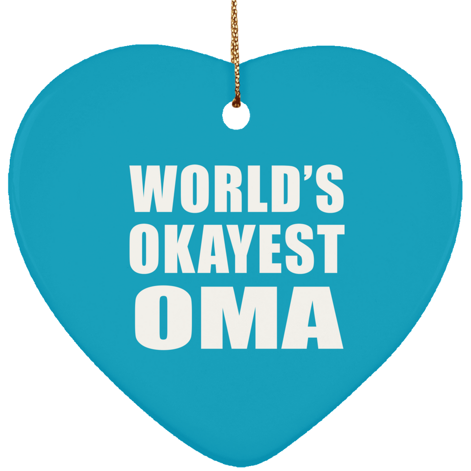 World's Okayest Oma - Heart Ornament