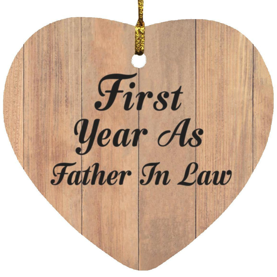 First Year As Father In Law - Heart Ornament C