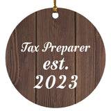 Tax Preparer Established Est. 2023 - Circle Ornament D