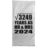 57th Anniversary Square Root of 3249 Years As Mr & Mrs 2024 - Hand Towel