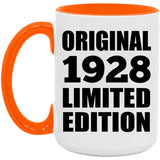 96th Birthday Original 1928 Limited Edition - 15oz Accent Mug Orange