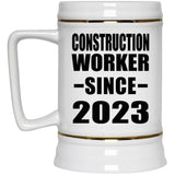 Construction Worker Since 2023 - Beer Stein