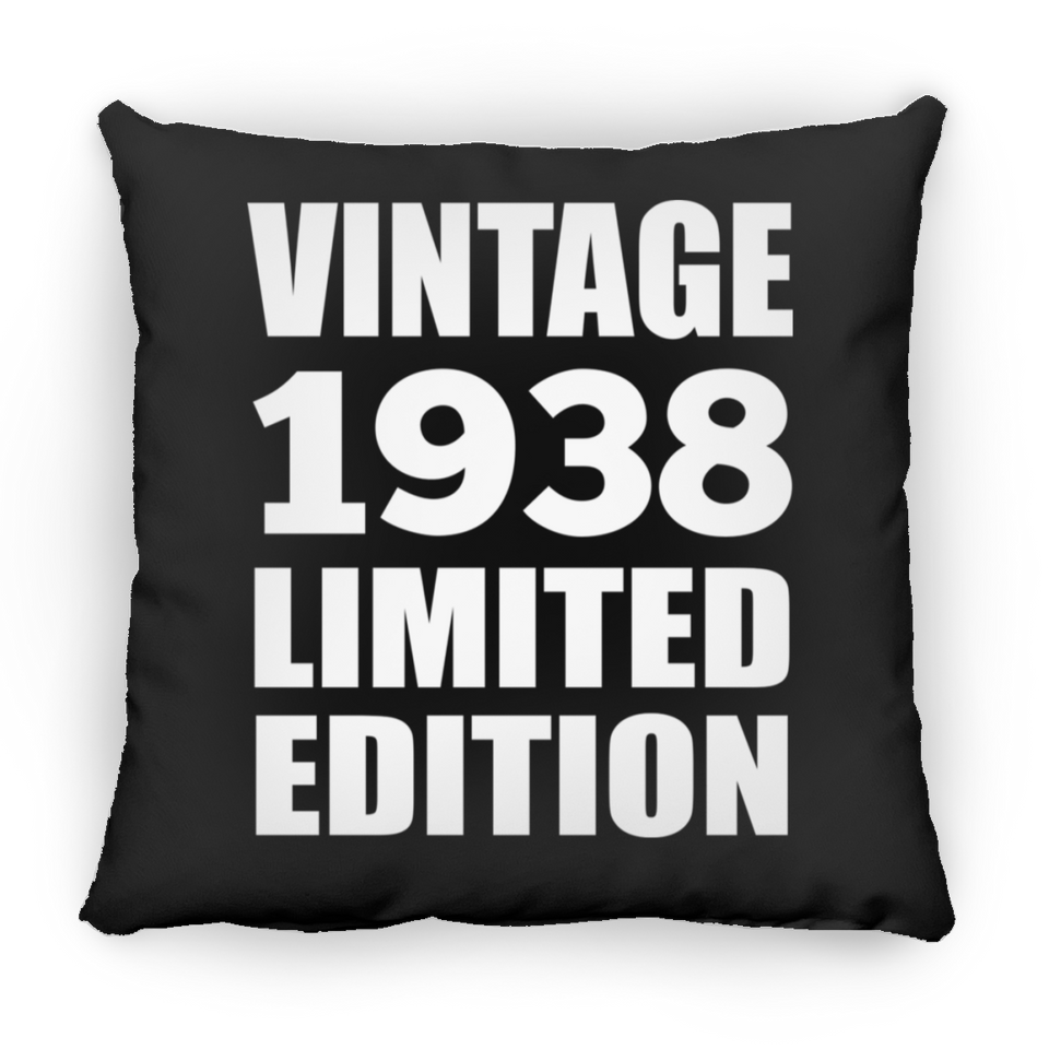 86th Birthday Vintage 1938 Limited Edition - Throw Pillow Black