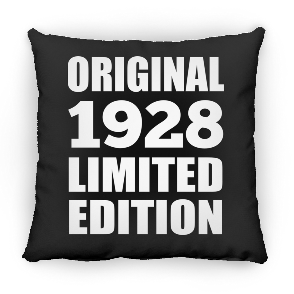 96th Birthday Original 1928 Limited Edition - Throw Pillow Black