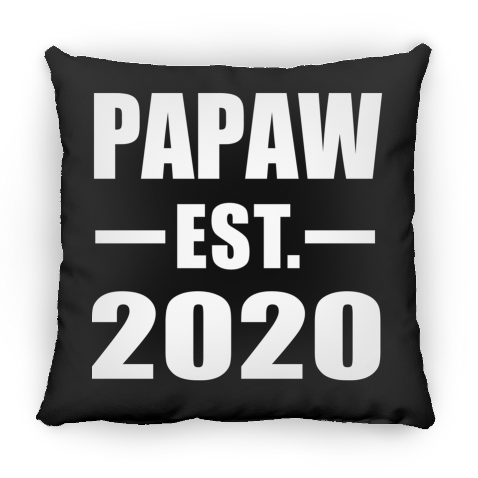 Papaw Established EST. 2020 - Throw Pillow Black