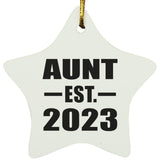 Aunt Established EST. 2023 - Star Ornament