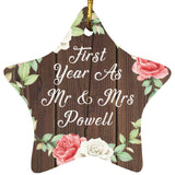 First Year As Mr & Mrs Powell - Star Ornament A