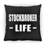 Stockbroker Life - Throw Pillow Black