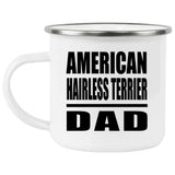 American Hairless Terrier Dad - 12oz Camping Mug