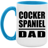 Cocker Spaniel Dad - 15oz Accent Mug Blue