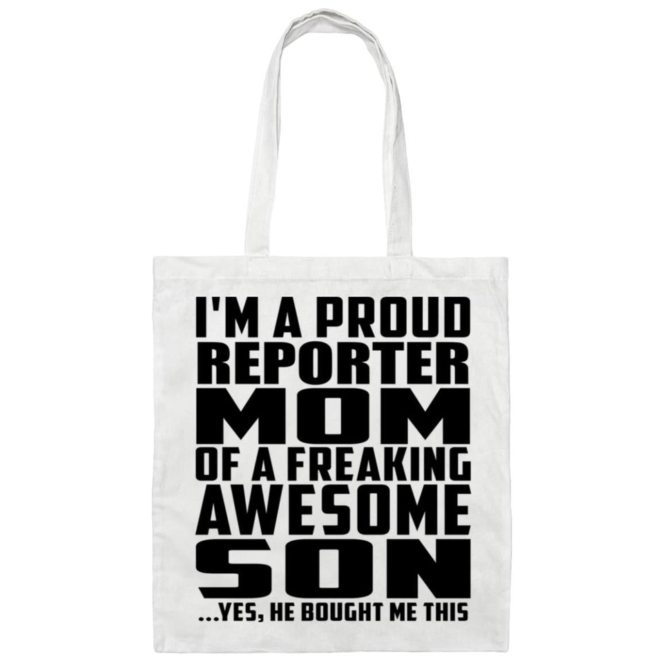 Proud Reporter Mom Of Awesome Son - Tote Bag White