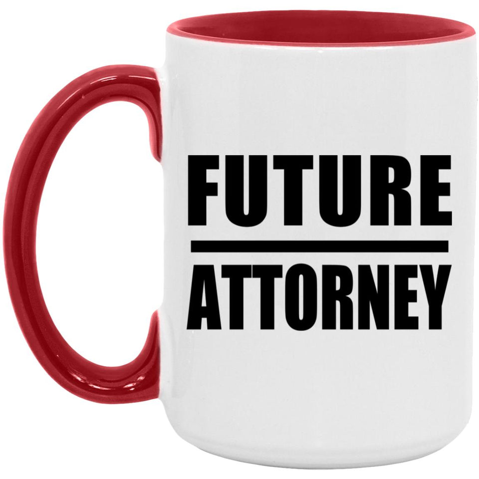 Future Attorney - 15oz Accent Mug Red