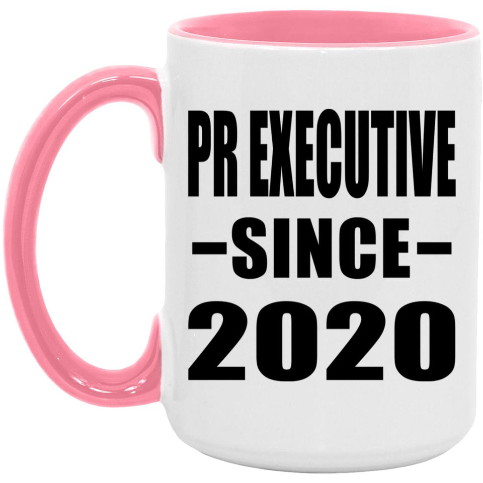Pr Executive Since 2020 - 15oz Accent Mug Pink