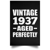 87th Birthday Vintage 1937 Aged Perfectly - Poster Portrait