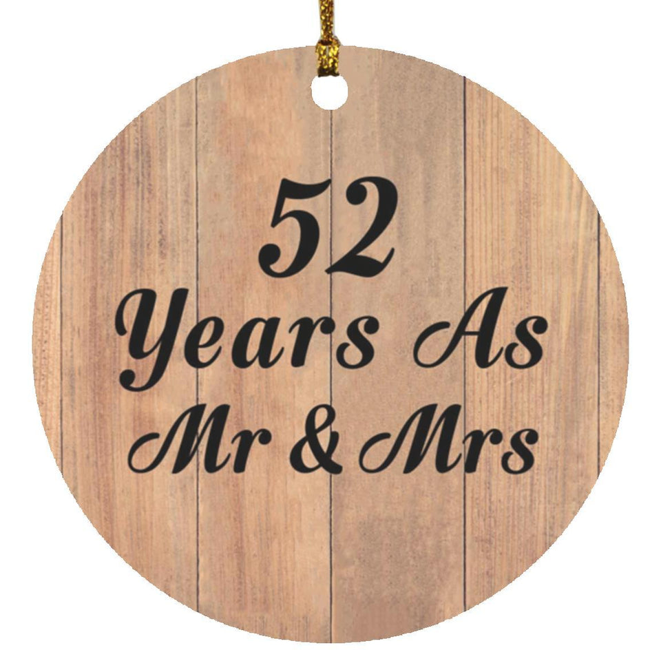 52 Years As Mr & Mrs - Circle Ornament C