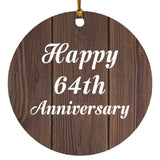 Happy 64th Anniversary - Circle Ornament D