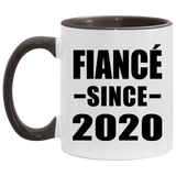 Fiance Since 2020 - 11oz Accent Mug Black