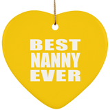 Best Nanny Ever - Heart Ornament