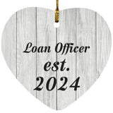 Loan Officer Established Est. 2024 - Heart Ornament F