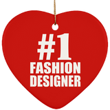 Number One #1 Fashion Designer - Heart Ornament