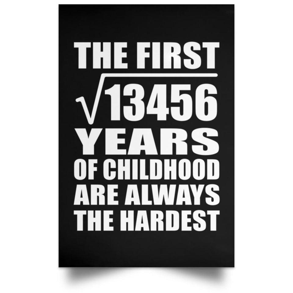 116th Birthday Square Root of 13456 Years of Childhood - Poster Portrait