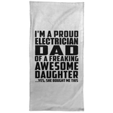 Proud Electrician Dad Of Awesome Daughter - Hand Towel