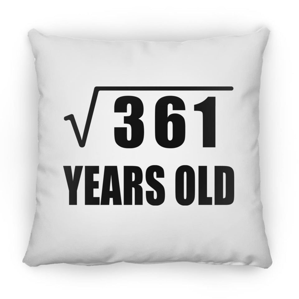 19th Birthday Square Root of 361 Years Old - Throw Pillow