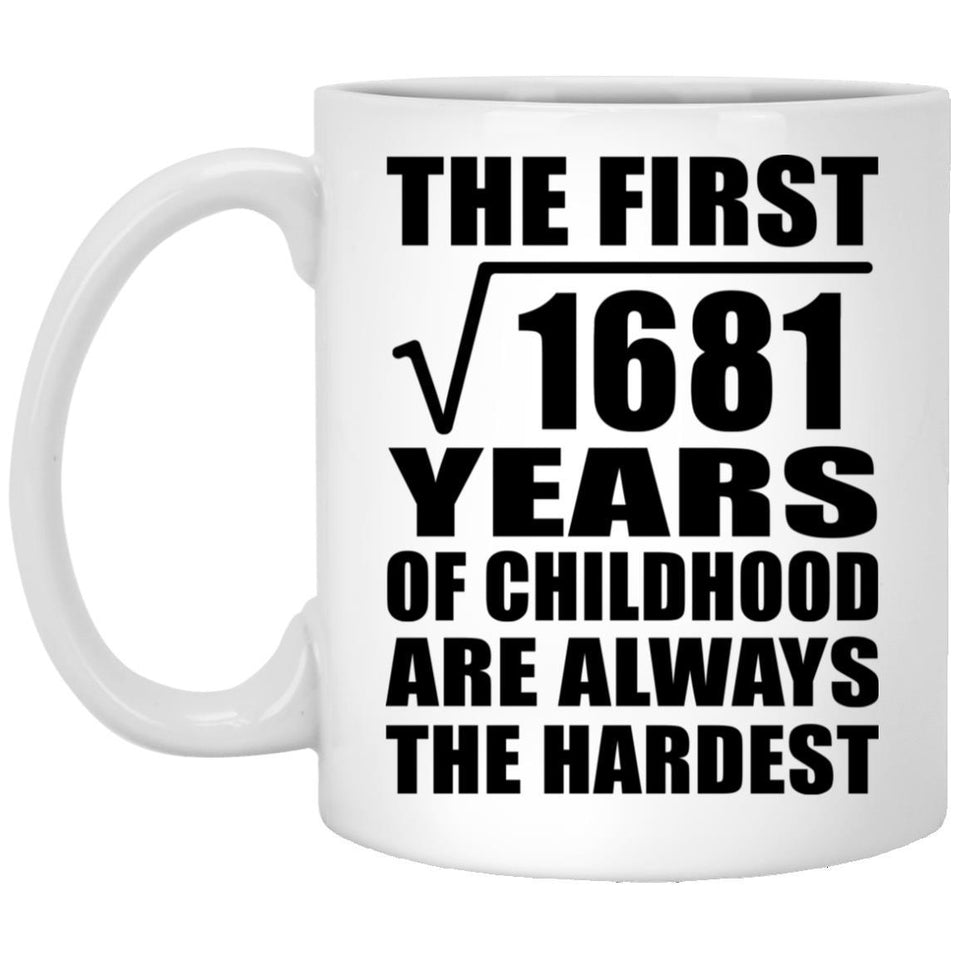 41st Birthday Square Root of 1681 Years of Childhood - 11oz Coffee Mug