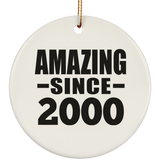 24th Birthday Amazing Since 2000 - Circle Ornament