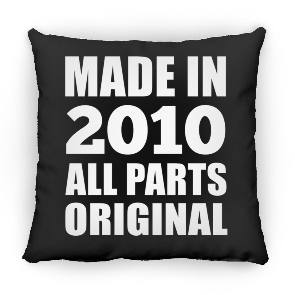 14th Birthday Made in 2010 All Parts Original - Throw Pillow Black