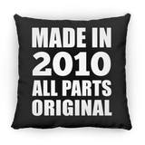 14th Birthday Made in 2010 All Parts Original - Throw Pillow Black