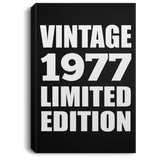 47th Birthday Vintage 1977 Limited Edition - Canvas Portrait