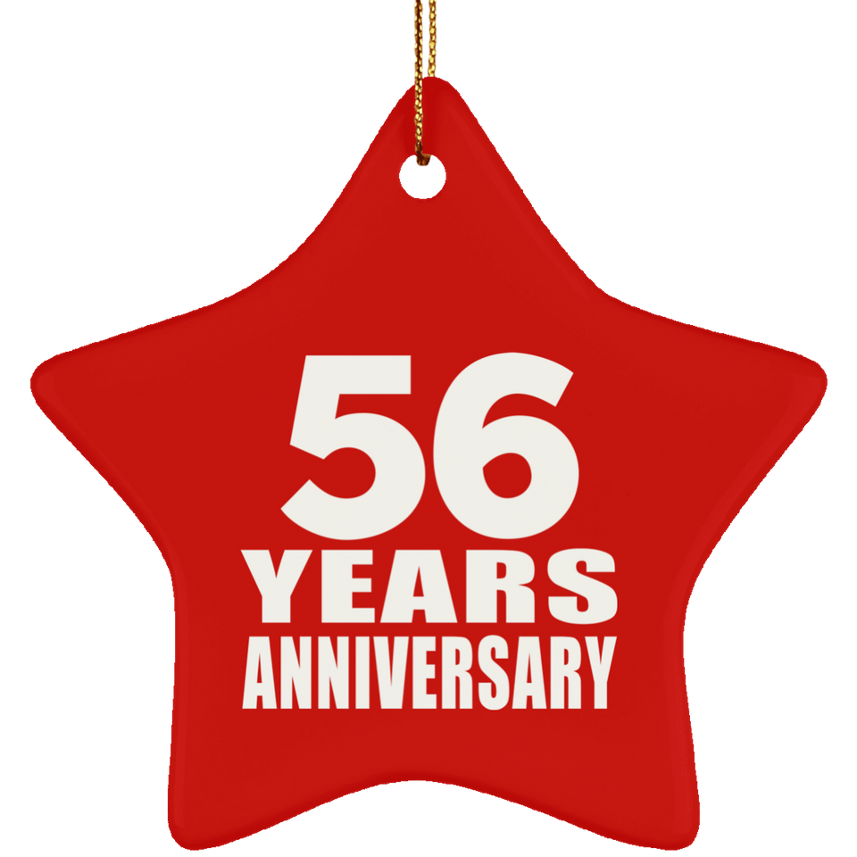 56th Anniversary 56 Years - Star Ornament