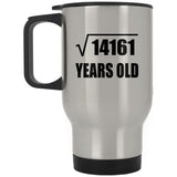 119th Birthday Square Root of 14161 Years Old - Silver Travel Mug