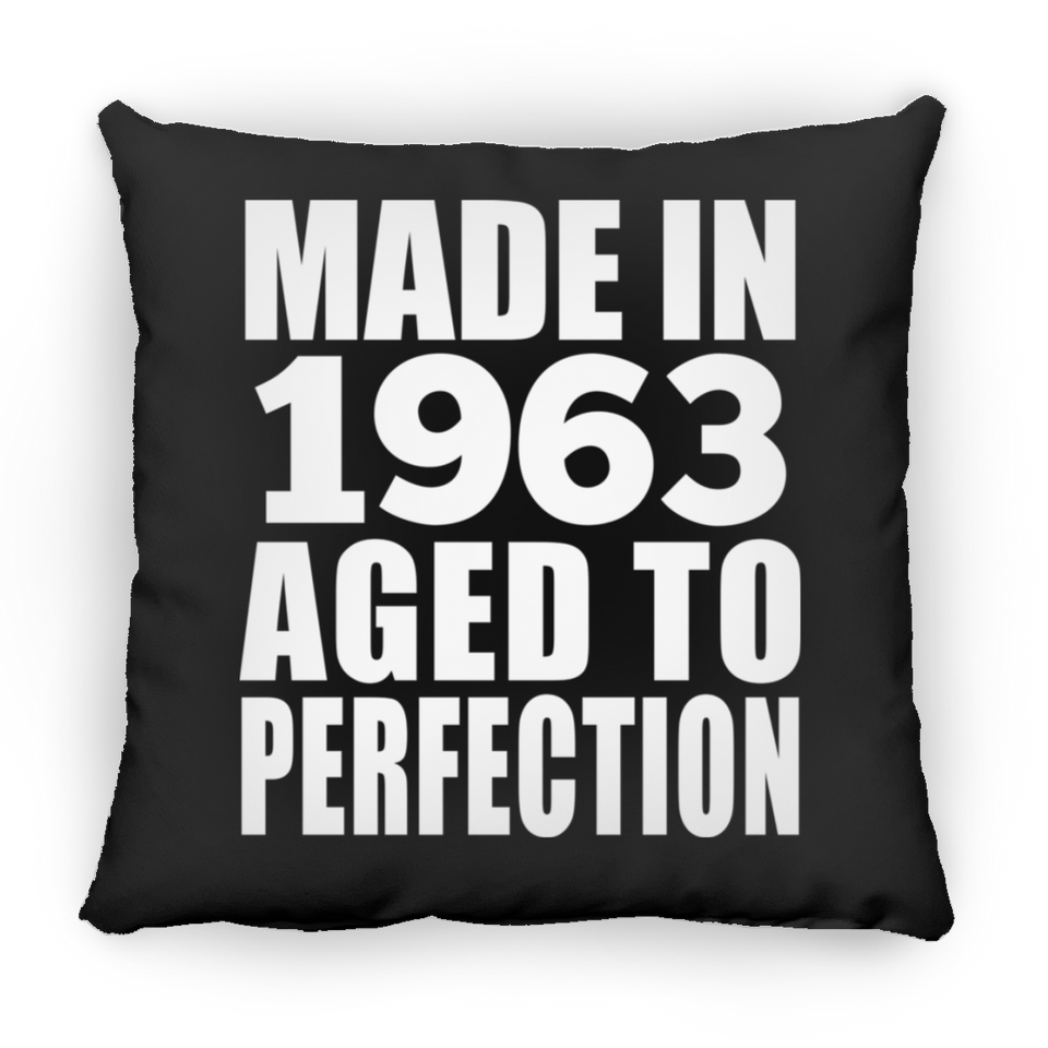 61st Birthday Made In 1963 Aged to Perfection - Throw Pillow Black