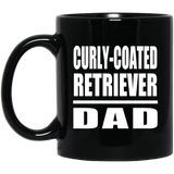 Curly-Coated Retriever Dad - 11oz Coffee Mug Black