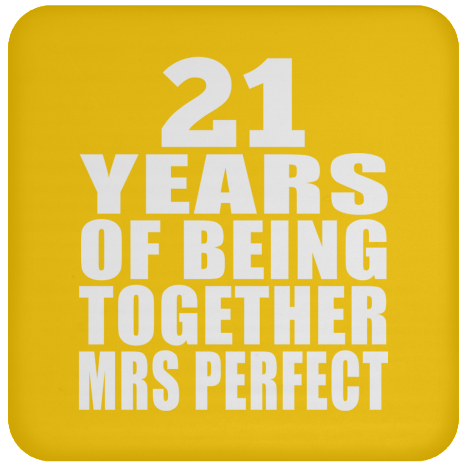21st Anniversary 21 Years Of Being Mrs Perfect - Drink Coaster