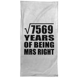 87th Anniversary Square Root of 7569 Years of Being Mrs Right - Hand Towel