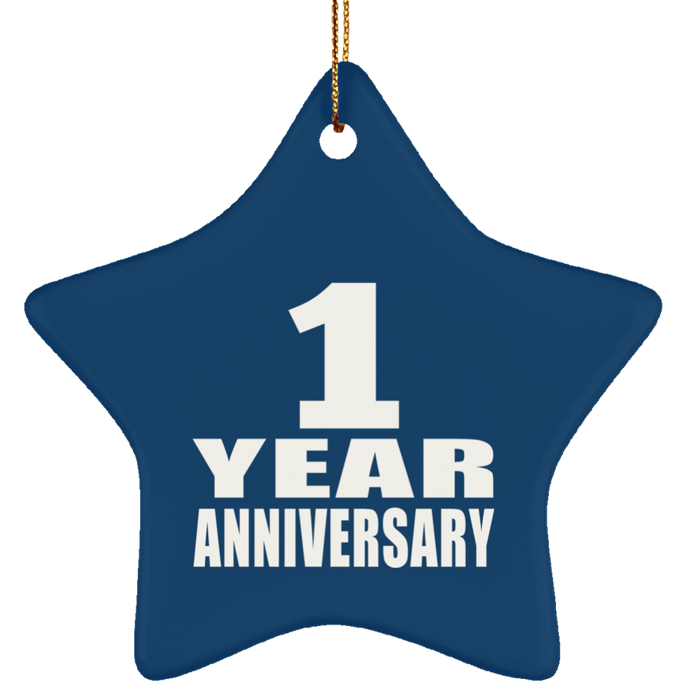 1st Anniversary 1 Year - Star Ornament