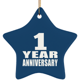 1st Anniversary 1 Year - Star Ornament