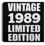 35th Birthday Vintage 1989 Limited Edition - Canvas Square