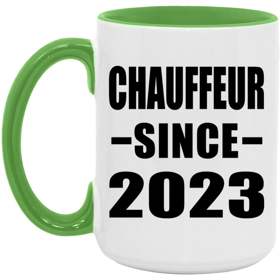 Chauffeur Since 2023 - 15oz Accent Mug Green