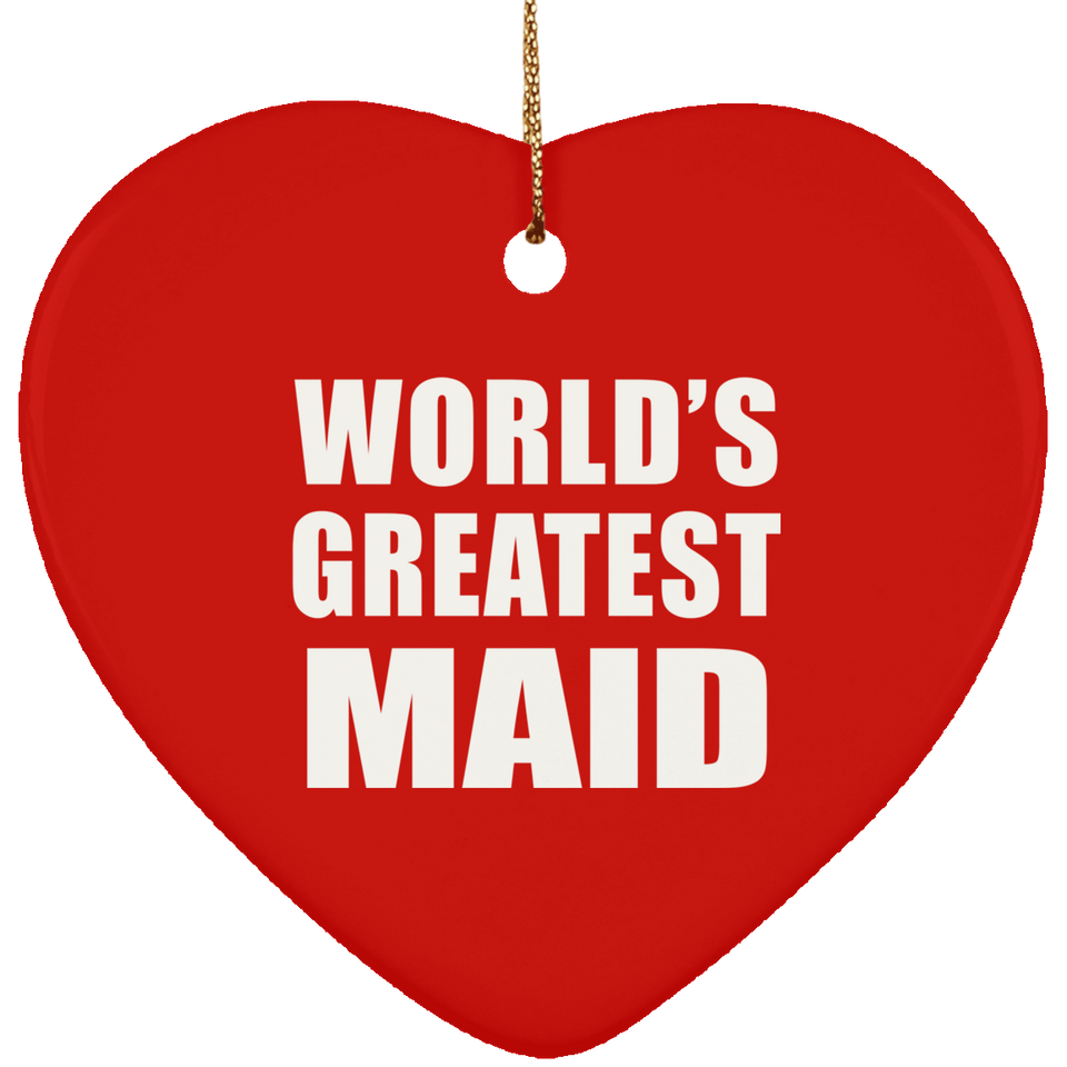 World's Greatest Maid - Heart Ornament
