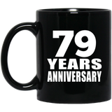 79th Anniversary 79 Years - 11 Oz Coffee Mug Black