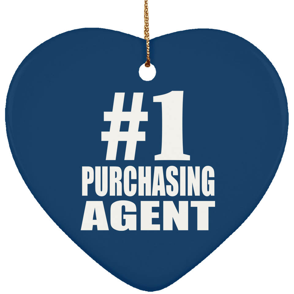 Number One #1 Purchasing Agent - Heart Ornament