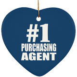 Number One #1 Purchasing Agent - Heart Ornament